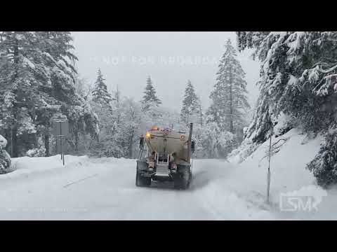 12-15-2021 Butte Meadows, CA Winter Driving Conditions-Stock Footage