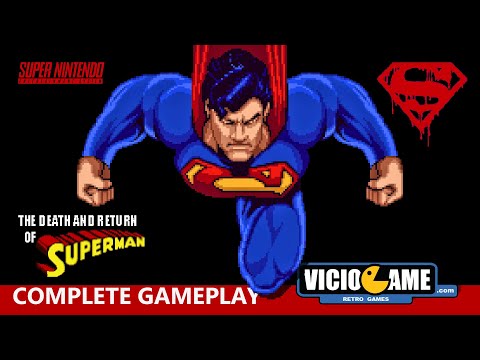 🎮 The Death and Return of Superman (Super Nintendo) Complete Gameplay