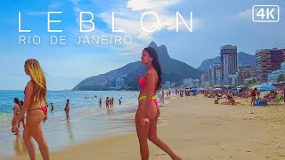 🇧🇷 Rio de Janeiro BEACH, Leblon District, Brazil | 4K 2022