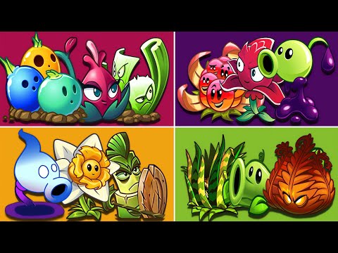 4 Team Random Plants Flower Team vs Animal Team - Who Will Win? - PvZ 2 Team Plants vs Team Plants