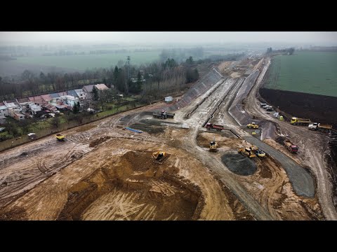 MTDron , modernizace trati Brno – Přerov, 4. stavba Nezamyslice – Kojetín, 06.12..2025