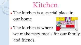 Essay on Kitchen | 15 Lines on Kitchen #easytolearnandwrite #essay #kitchen #home #house #room #yt