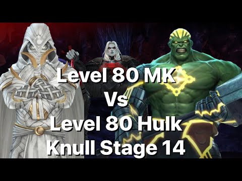 Level 80 MK Vs. Level 80 Hulk WBL Knull Stage 14 Comparison-Marvel Future Fight