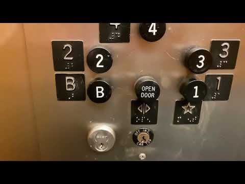 Vintage Otis Black Button Traction Elevator @ Henry Admin Building UIUC, Urbana, IL