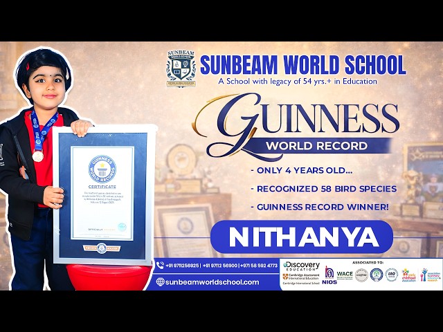 4-Year-Old Guinness World Record Holder Nithanya | Inspiring Journey & Tips | Sunbeam World School