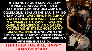 "Anniversary Night: He Chose Her. I Chose Champagne, Revenge, and a Restraining Order"