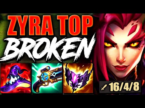 My New Zyra Top Lane Full Ap Pen Build was so BROKEN that I got a WARNING FROM RIOT 💀 | s15 Gameplay