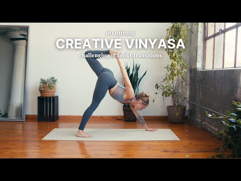 60 Minute Creative Power Vinyasa | challenging, strong funky transitions ladder flow