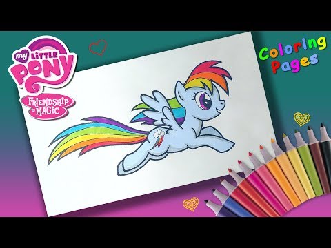 Rainbow Dash Coloring Pages for girls. My Little Pony Friendship Is Magic Coloring Book