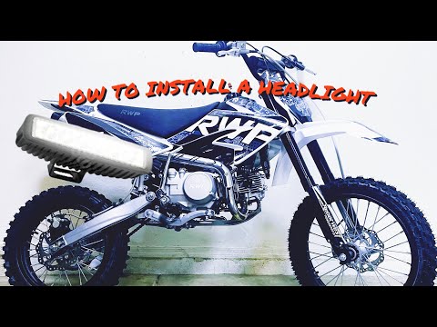 Headlight on Pit bike install without a battery