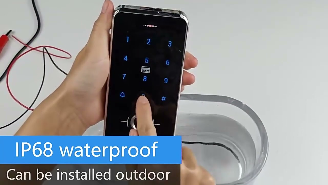 Outdoor IP68 Waterproof Fingerprint Access Control Keypad RFID Keyboard Touch Panel Electronic Door