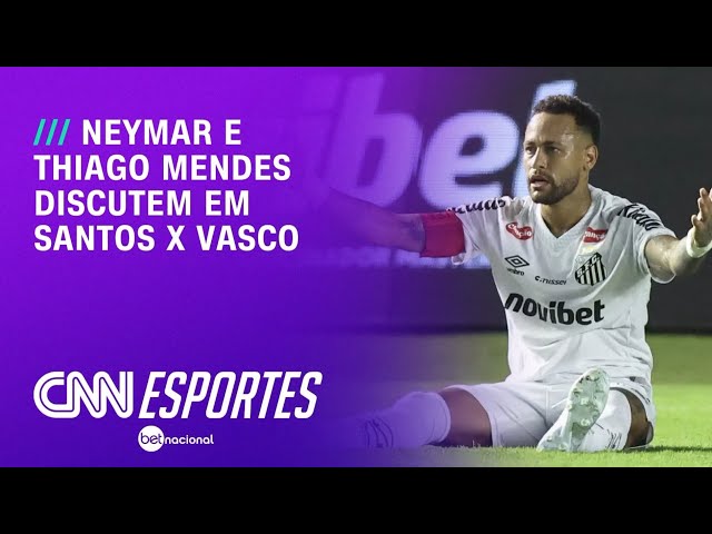 Veja: Treta entre Neymar e Thiago Mendes em Santos X Vasco | CNN NOVO DIA