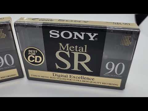 Sony Metal-SR 90 Type IV Cassette Tape Lot of 2 Type IV Metal Bias New Old Stock