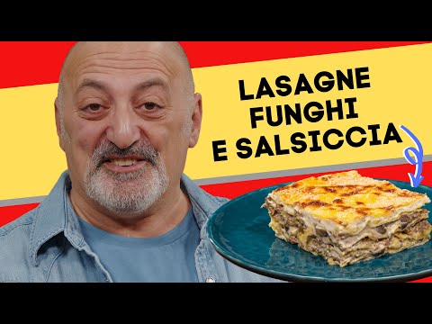 Mushroom and sausage lasagna