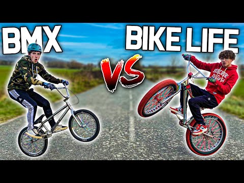 BMX vs BIKE LIFE! Who will do the best wheelie? Ft @ffw_mxthias