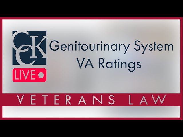 Genitourinary System VA Disability Ratings