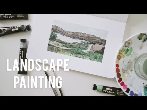 Landscape Painting with Arteza's Gouache Set | Ch▲r ▼illen▲