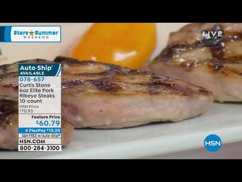 Curtis Stone 6 oz. Elite Pork Ribeye Steaks 10count