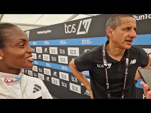 Tigst Assefa After Winning The 2025 London Marathon In An All-Women's Record Of 2:15:50