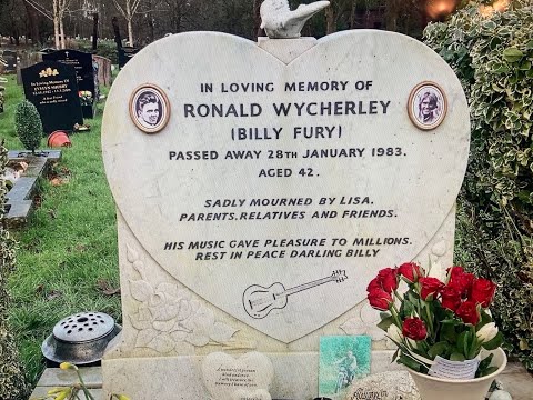 Billy Fury Tribute 28 Jan 2025 at grave and more by Michael Parkinson