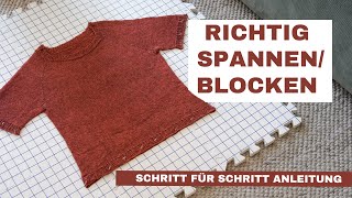Blocking and tensioning knitted pieces correctly – instructions for beginners