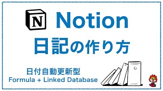 【Notion#4】日付入力不要・日付自動更新！日記データベースの作り方！