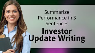 Summarize Performance in 3 Sentences | Investor Update Writing