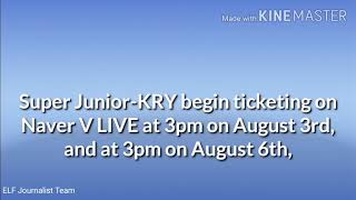 Download lagu Super Junior KRY Begin Ticketing on Naver for Beyond LIVE Concret mp3 Download lagu Super Junior KRY Begin Ticketing on Naver for Beyond LIVE Concret mp3