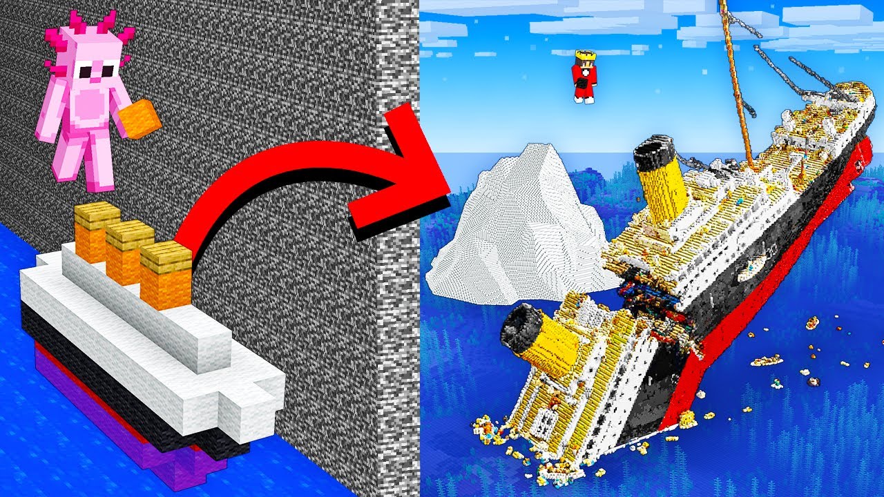I Cheated With SINKNG TITANIC in Minecraft Build Battle!