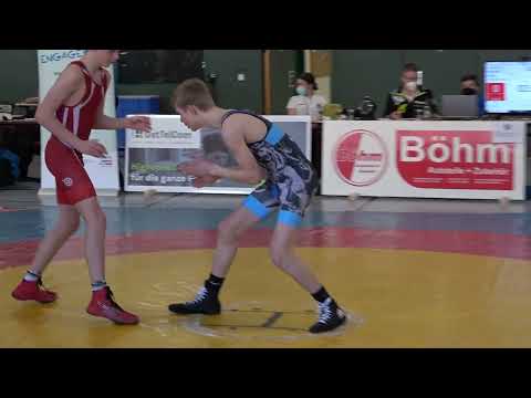 Wrestling Ringen, A-Jugend, LM Sachsen 2022, Greco, 55 kg, Kolonko - Schreiner, D (1)