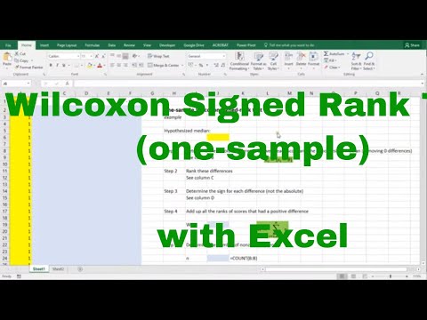 Excel – Wilcoxon-Vorzeichenrangtest für eine Stichprobe