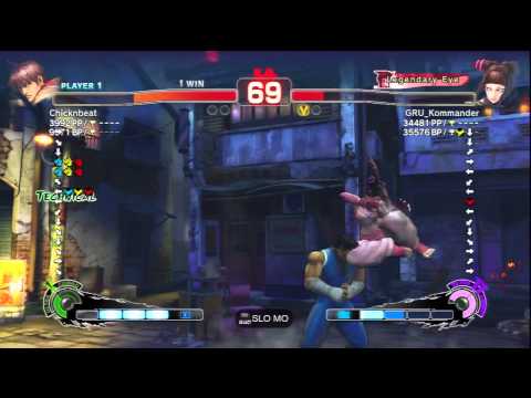 SSF4 CHEAT EXPOSED Chicknbeat (Guy) Vs GRU_Kommander (Juri) - PSN
