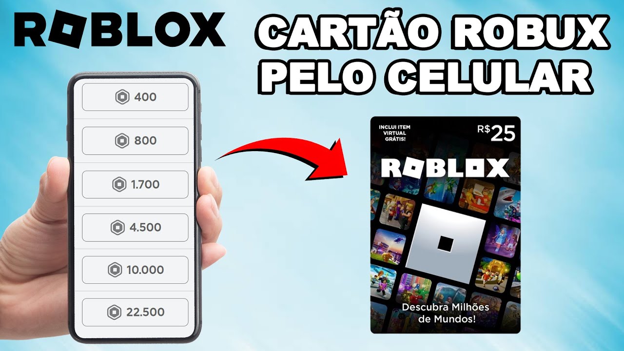 COMO RESGATAR GIFT CARD DO ROBLOX NO CELULAR (CARTÃO DE ROBUX)
