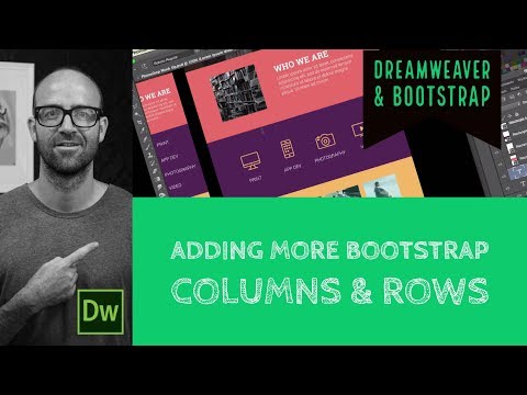 Adding more Bootstrap columns & rows - Dreamweaver Tutorial [16/54]