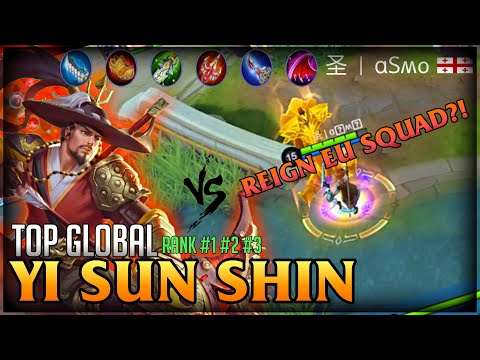 Snowball Gameplay!! Ex Top 1 Global Yi Sun Shin S17 VS Reign Squad EU?! By 圣 | aSMO ~ MLBB