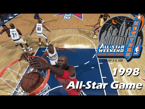 1998 ALL-STAR GAME - Jordan, Kobe, Shaq, Grant Hill, Iverson, Garnett, Kidd, Mourning, Webber  2K24