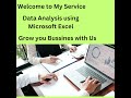 Data Analysis using Microsoft Excel