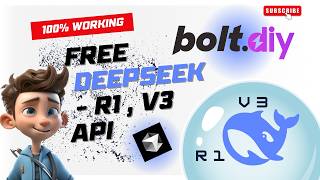 Bolt.DIY + DeepSeek V3 & R1 Free API - Step by Step Setup and Demo | Cursor Included