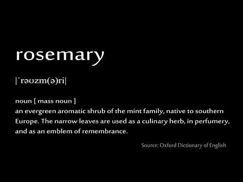 How to pronounce - rosemary
