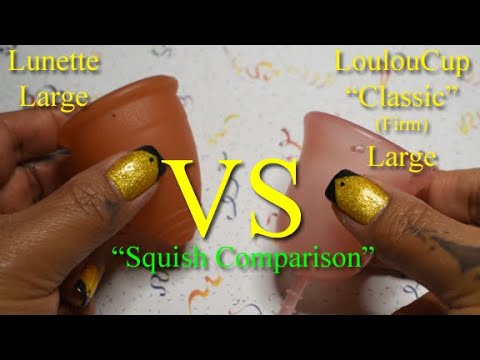 Lunette vs LoulouCup Classic LARGE Menstrual Cup Squish