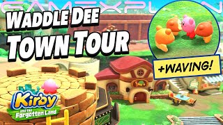 Saying Hiiii to EVERYONE in Rebuilt Waddle Dee Town Tour! (Minigames, Theater & More!)