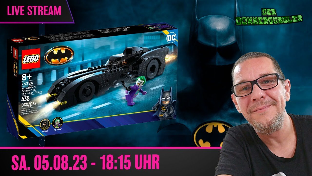 Spontaner Live Stream - Das neue Lego Batmobile (76224) Klemmen