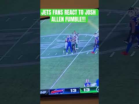 JETS FANS REACT TO JOSH ALLEN FUMBLE!!! #nfl #jets #football #sports