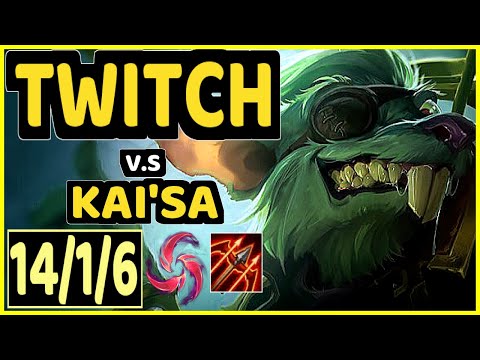 ABLE (TWITCH) vs KAI'SA - PENTAKILL 14/1/6 KDA BOTTOM ADC CHALLENGER GAMEPLAY - KR