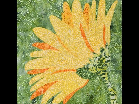 Full Bloom block three. Edge-coloring Appliqué