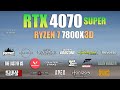 RTX 4070 Super + Ryzen 7 7800X3D : Test in 18 Games