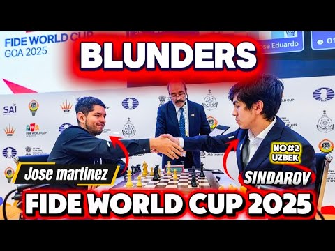 Jose Martinez Alcantara VS Javokhir Sindarov | Fide World Cup 2025 Quarter Final Tiebreaks Game-1