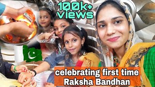 muslim girl celebrating first time Raksha Bandhan in Pakistan with Hindu family ❤️| in Karachi Hindu