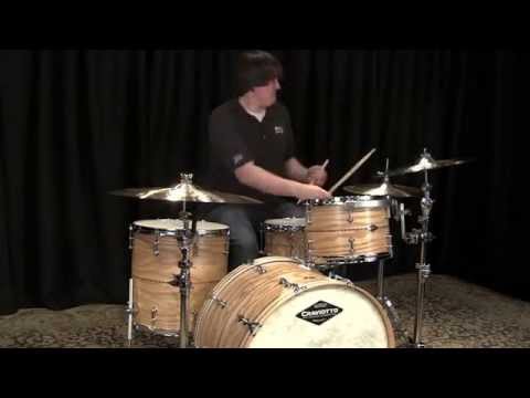 Craviotto Custom Shop Ash Solid Shell Drum Set with Walnut Inlay 24/13/16/14
