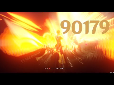 90K DMG Zhongli Burst Lvl 20 Staff of Homa